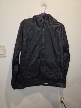 Mountain Hardware Size XL Exponent Rain Black Waterproof Jacket Full Zip